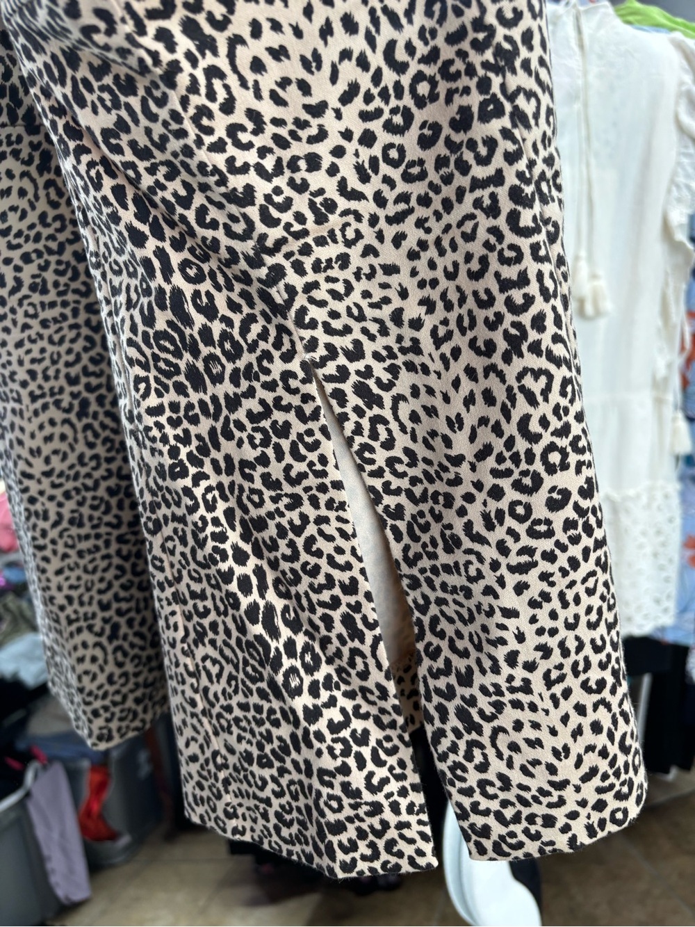 bebe Leopard Print Tan and Black Cami Top - Picture 3 of 6